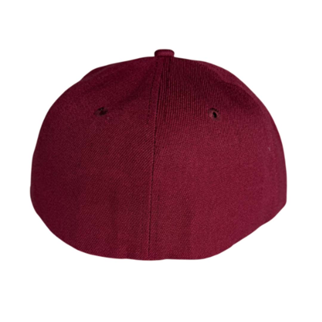 Darcsport Wolf Head Fitted Hat Maroon