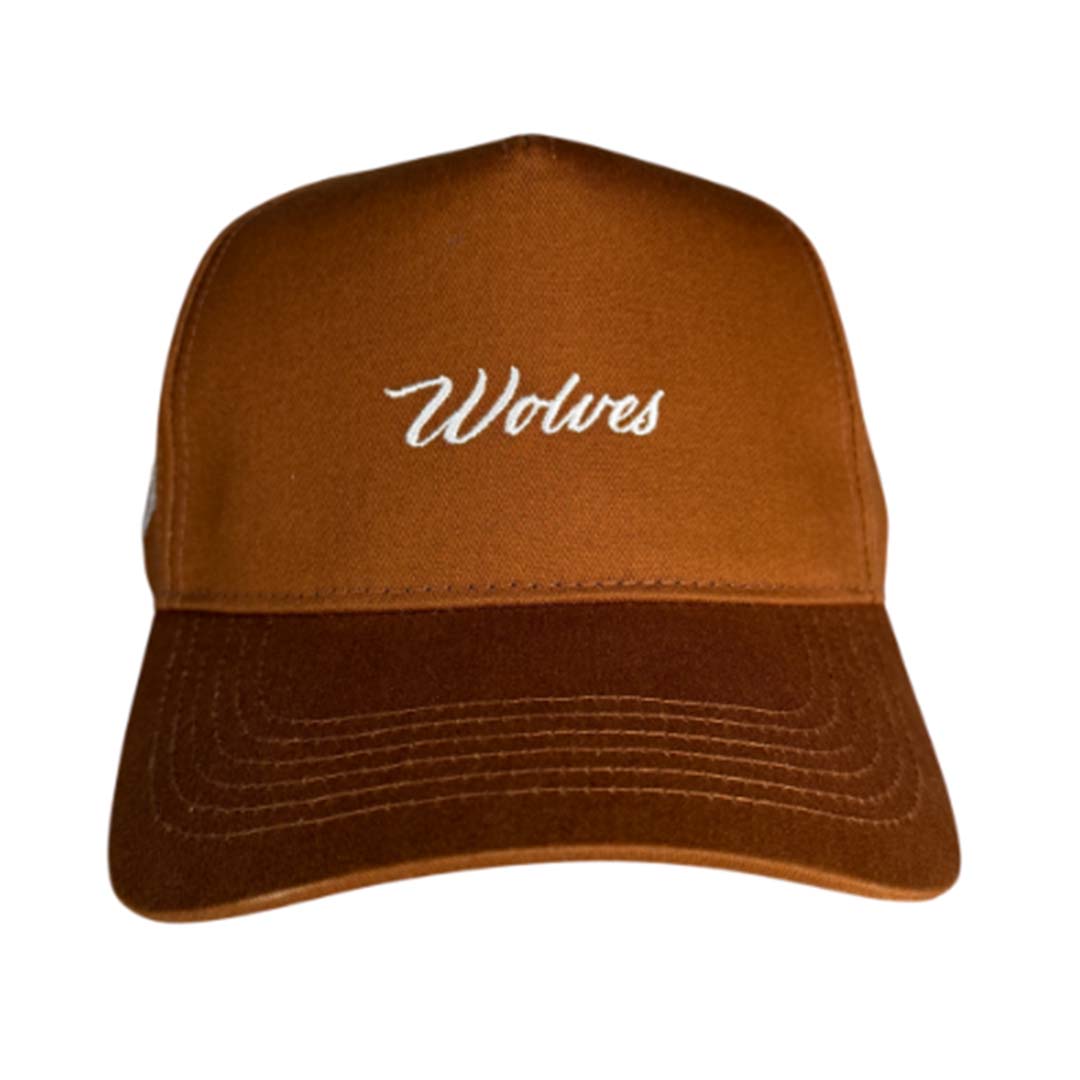 Darcsport Wolves Cursive 5 Panel Canyon Brown White