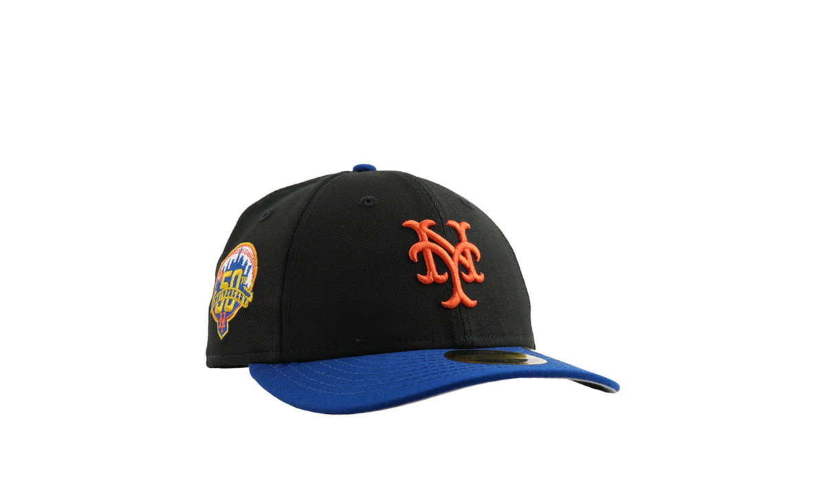New York Mets 50th Anni. 59FIFTY Low Profile Fitted Hat "Black" 70737509