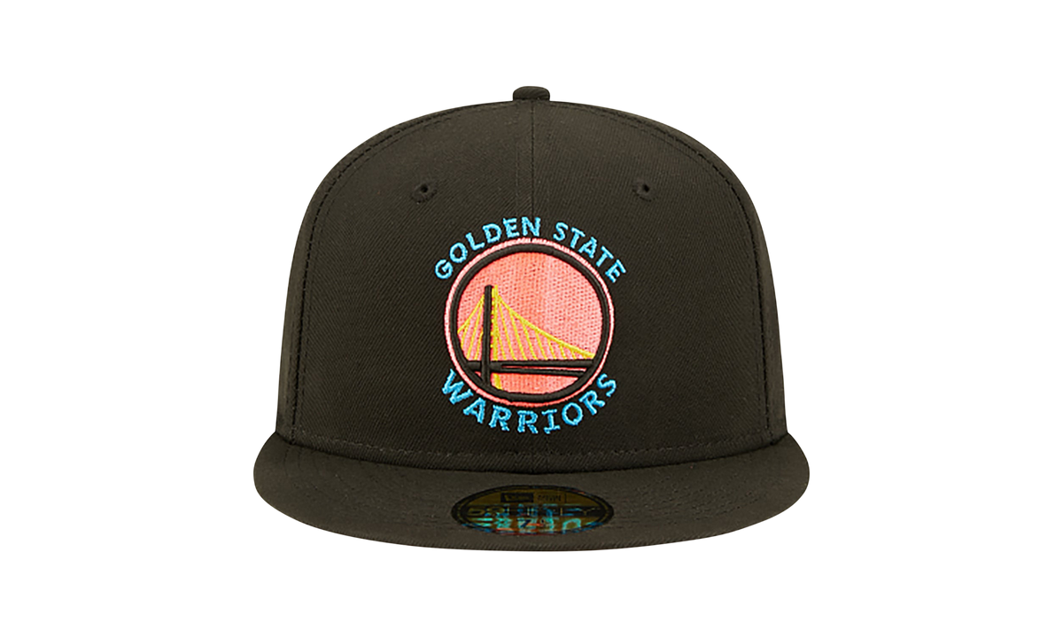 59FIFTY Golden State Warriors Pink Glow Fitted Hat "Black / Pink - Under Brim" NE1057