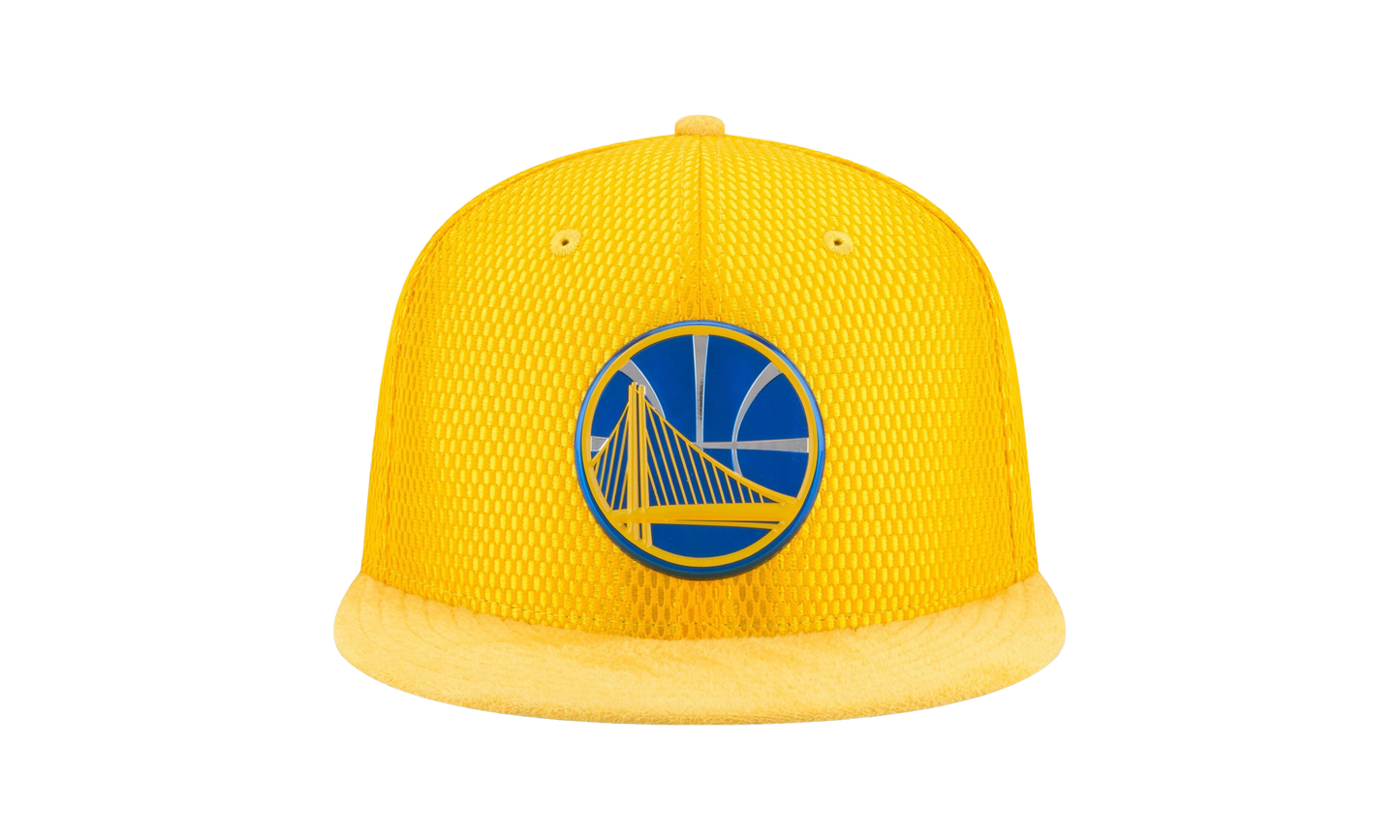 59FIFTY Golden State Warriors Logo Popped Fitted Hat "Yellow / GSW Logo - Under Brim" NE630