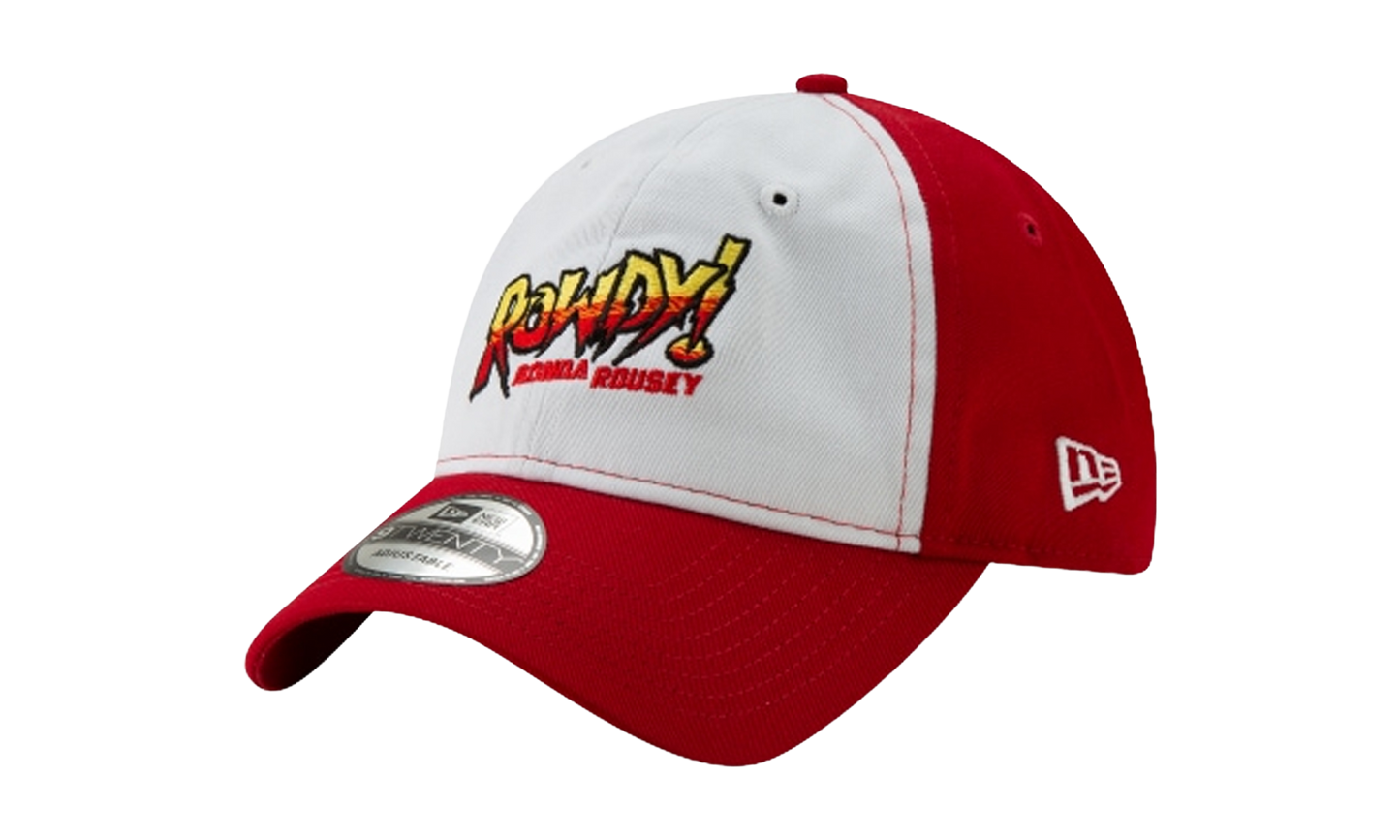 9TWENTY Ronda Rousey Adjustable Hat "Gray and Red / Red - Brim" NE1006