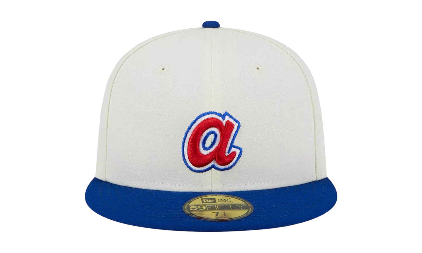59FIFTY Atlanta Braves 2000 All Star Game Retro E1 Fitted Hat "Cream / Royal Blue" NE874