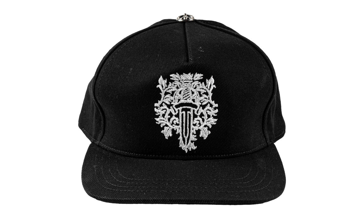 Embroidered Vine Dagger Logo Baseball Hat "Denim Black White" CHRM1387