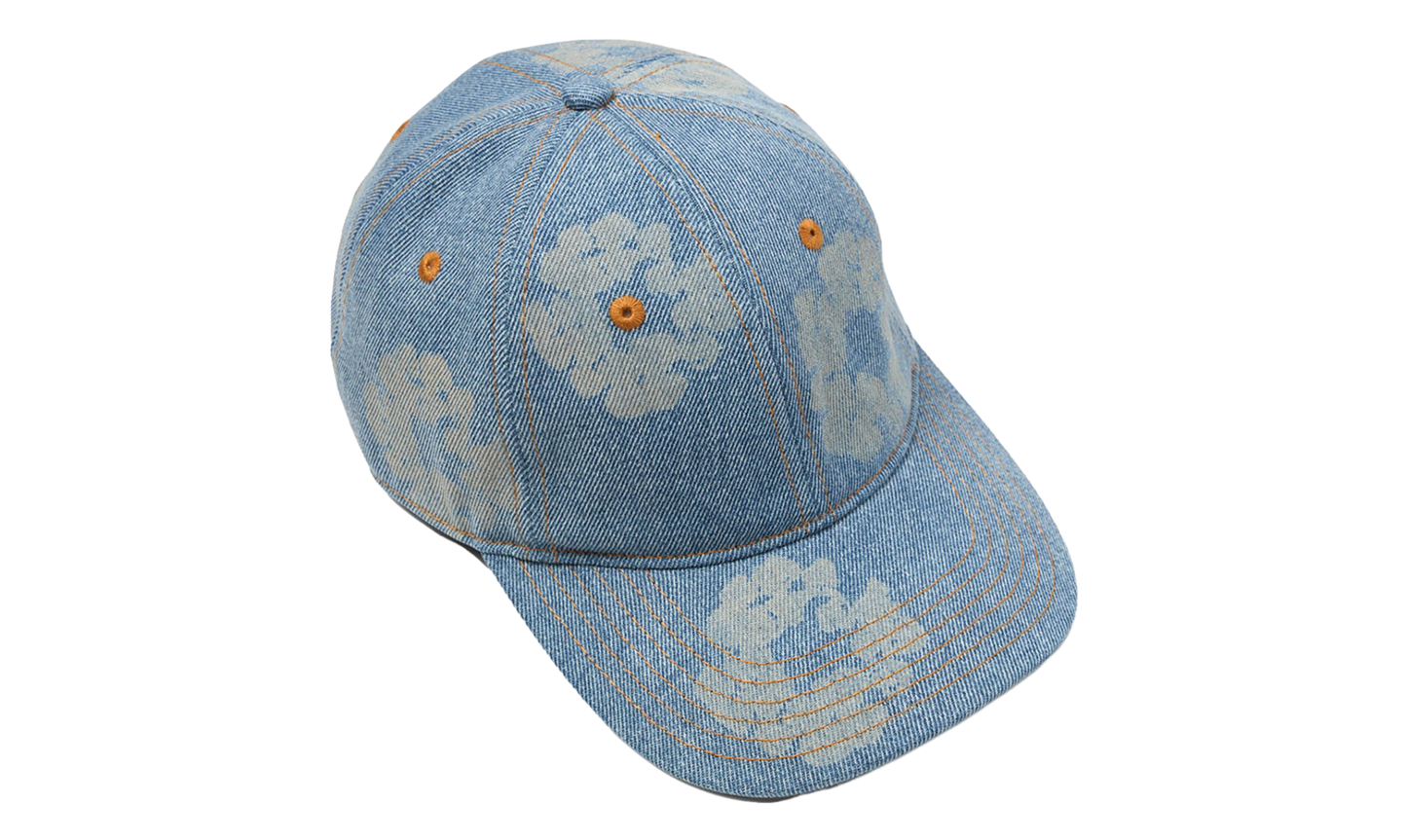Mono Cotton Wreath Raw Denim Cap "Light Wash" DT904