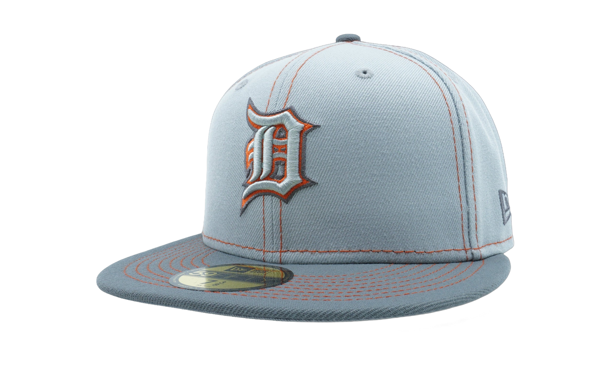 59FIFTY Detroit Tigers Gray Pop Fitted Hat "Gray / Orange - Stitch" NE880