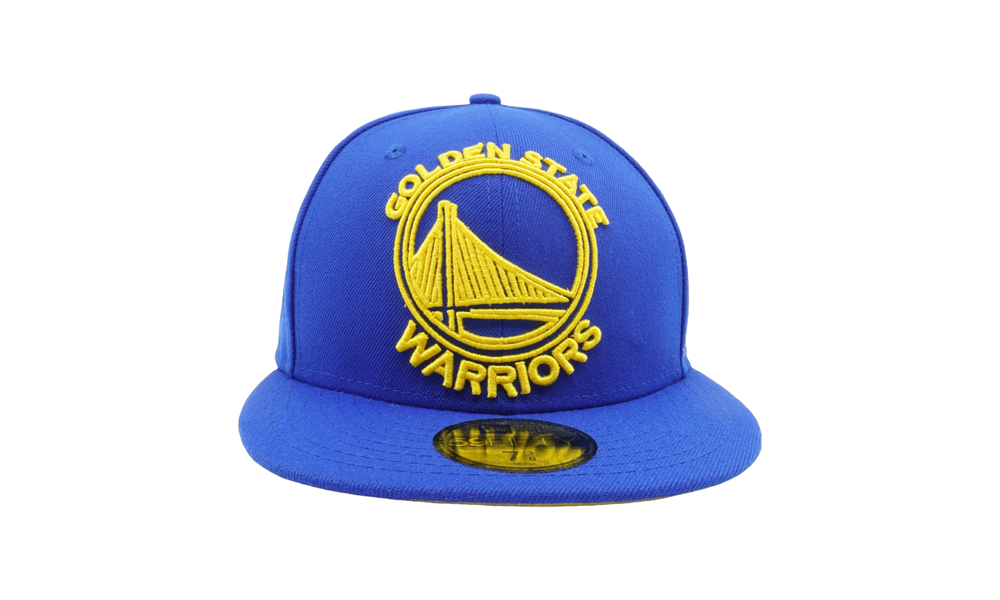 59FIFTY Golden State Warriors Frame Front Fitted Hat "Royal Blue" NE689