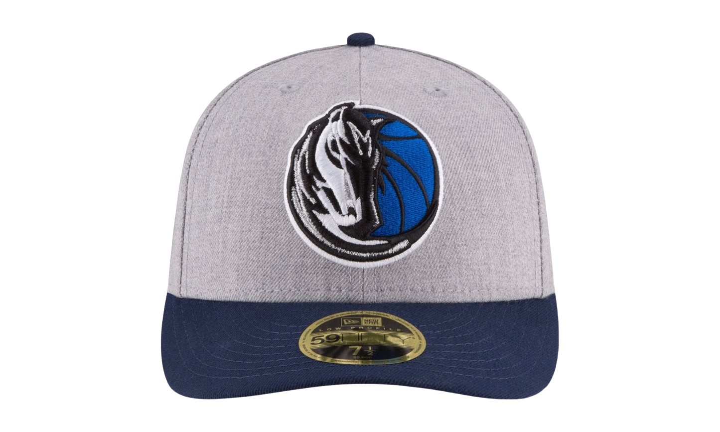59FIFTY Dallas Mavericks Low Profile Authentic Fitted Hat "Heather Grey / Navy - Visor" NE947