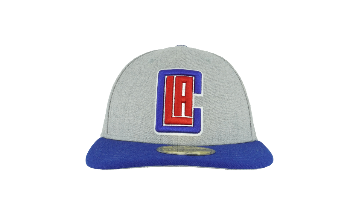 59FIFTY Los Angeles Clippers Low Profile Authentic Fitted Hat "Heather Gray / Royal Blue / Grey - Under Brim" NE949