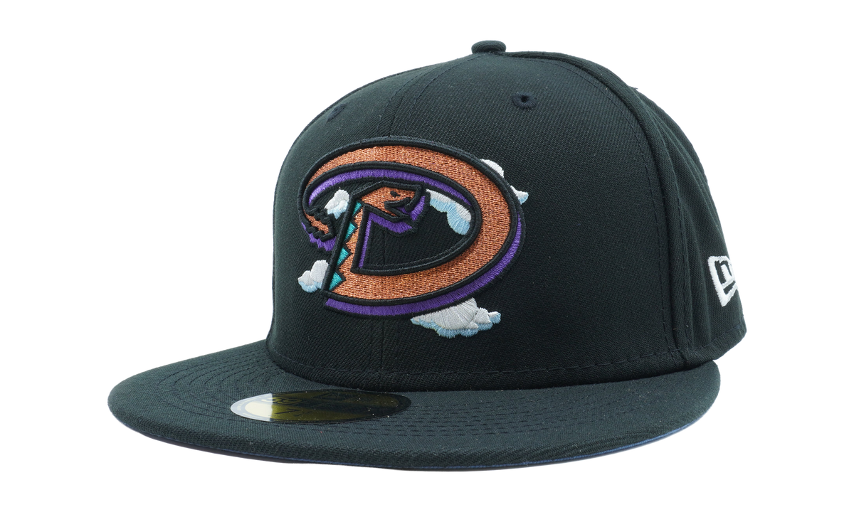 59FIFTY Arizona Diamondbacks 2001 World Series Comic Cloud Fitted Hat "Dark Green / Blue - Under Brim" NE817