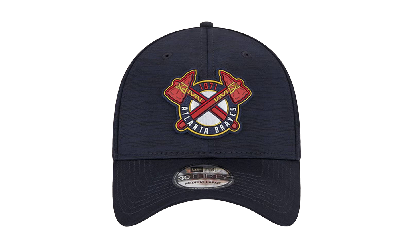 39THIRTY Atlanta Braves Clubhouse Flex Fit Hat "Black / Grey - Under Brim" NE851