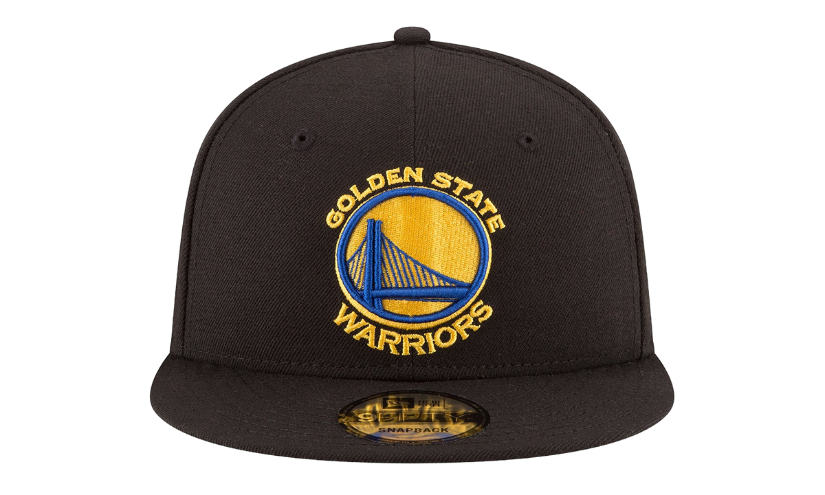 9FIFTY Golden State Warriors Snapback Hat "Black / Yellow and Blue - Logo" 70353233