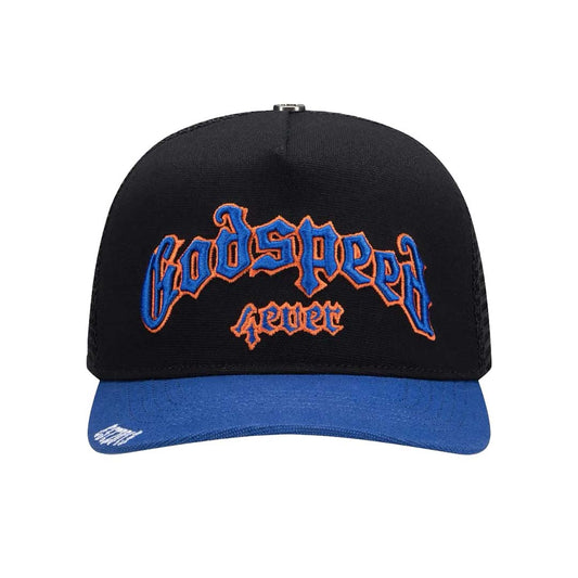 Godspeed Trucker Hat Black Blue Orange