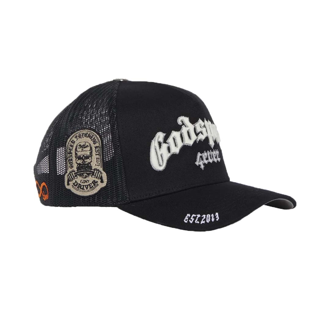 Godspeed Trucker Hat Black White