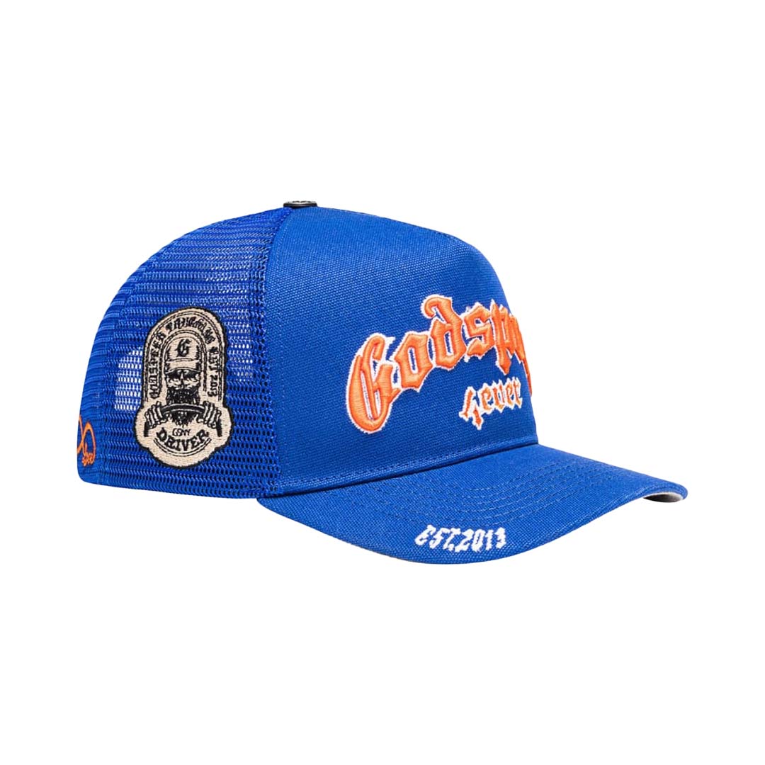 Godspeed Trucker Hat Blue Orange