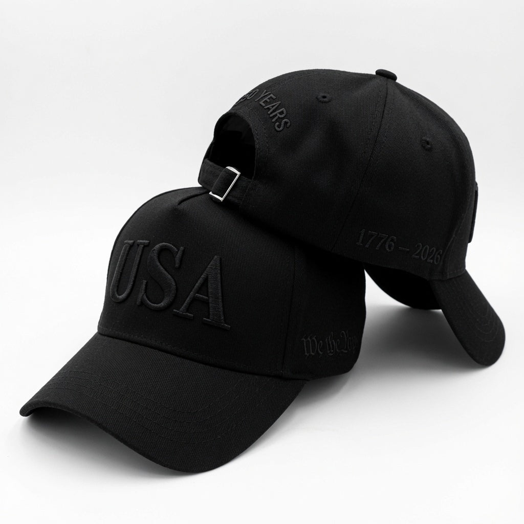 USA 250th Anniversary Hat (1776–2026) — U.S.A. Embroidered Semiquincentennial Cap