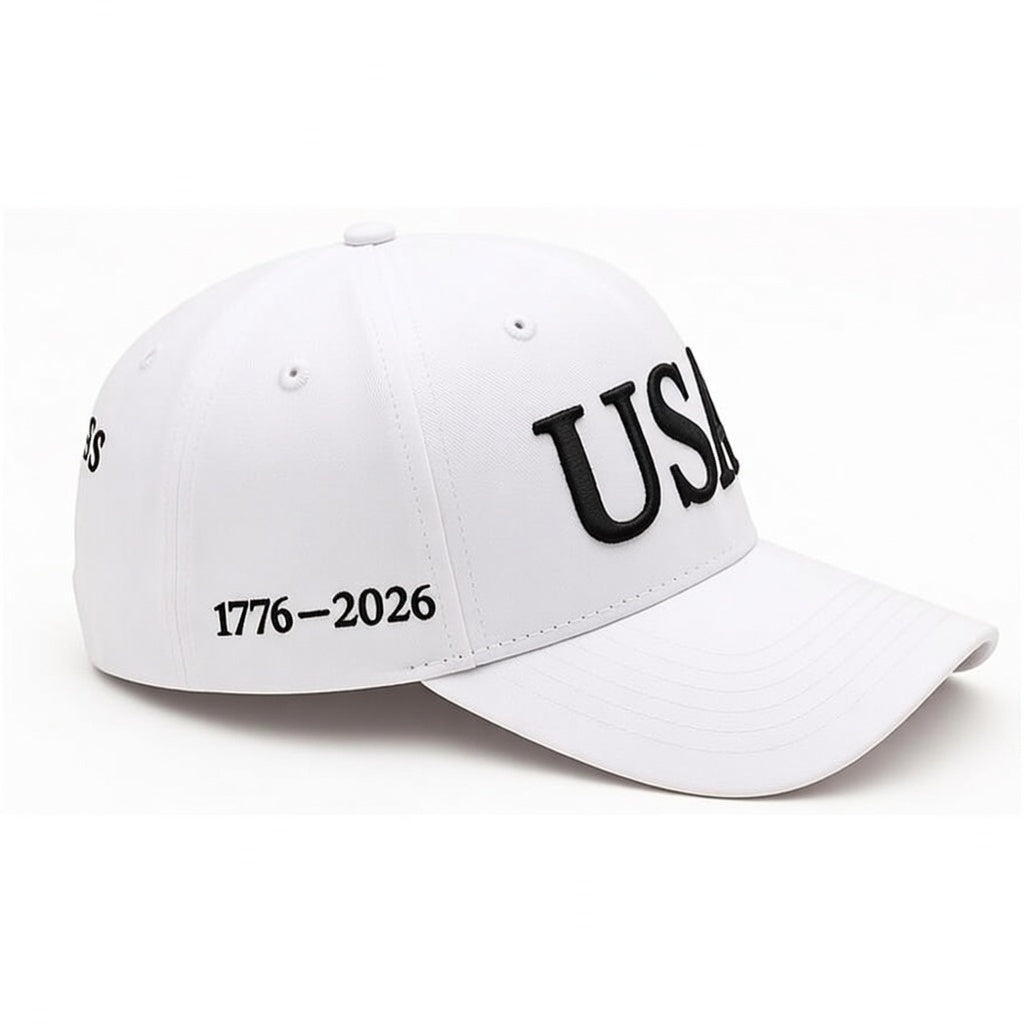 USA 250th Anniversary Hat (1776–2026) — U.S.A. Embroidered Semiquincentennial Cap