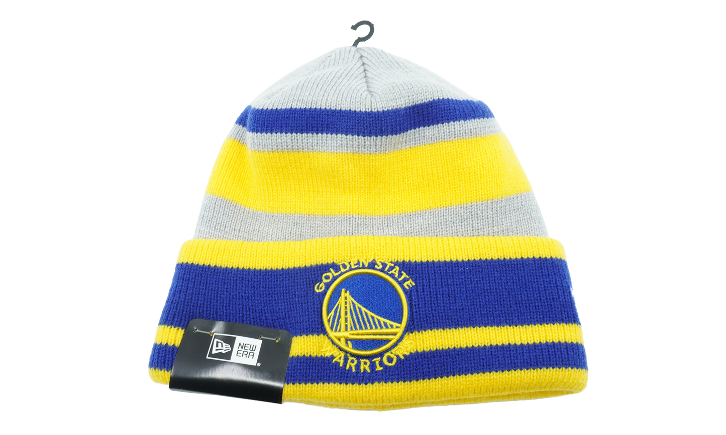 Golden State Warriors Knit Gray Layer Beanie "White / Yellow / Blue" NE1162