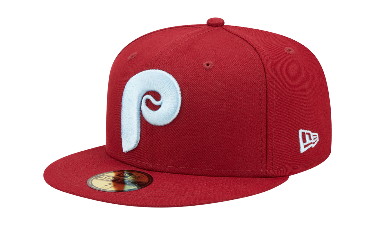 59FIFTY Philadelphia Phillies Cloud Under Fitted Hat "Red / Sky Blue Cloud - Under Brim" NE814