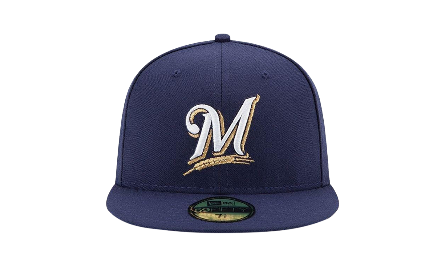 59FIFTY Milwaukee Brewers Performance Authentic Fitted Hat "Purple" NE970