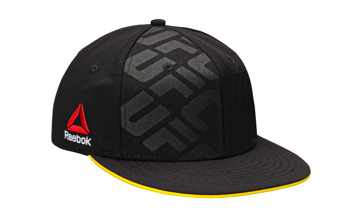 UFC Flatbrim Snapback Hat "Black / Yellow" VR56Z B5Y UUFC