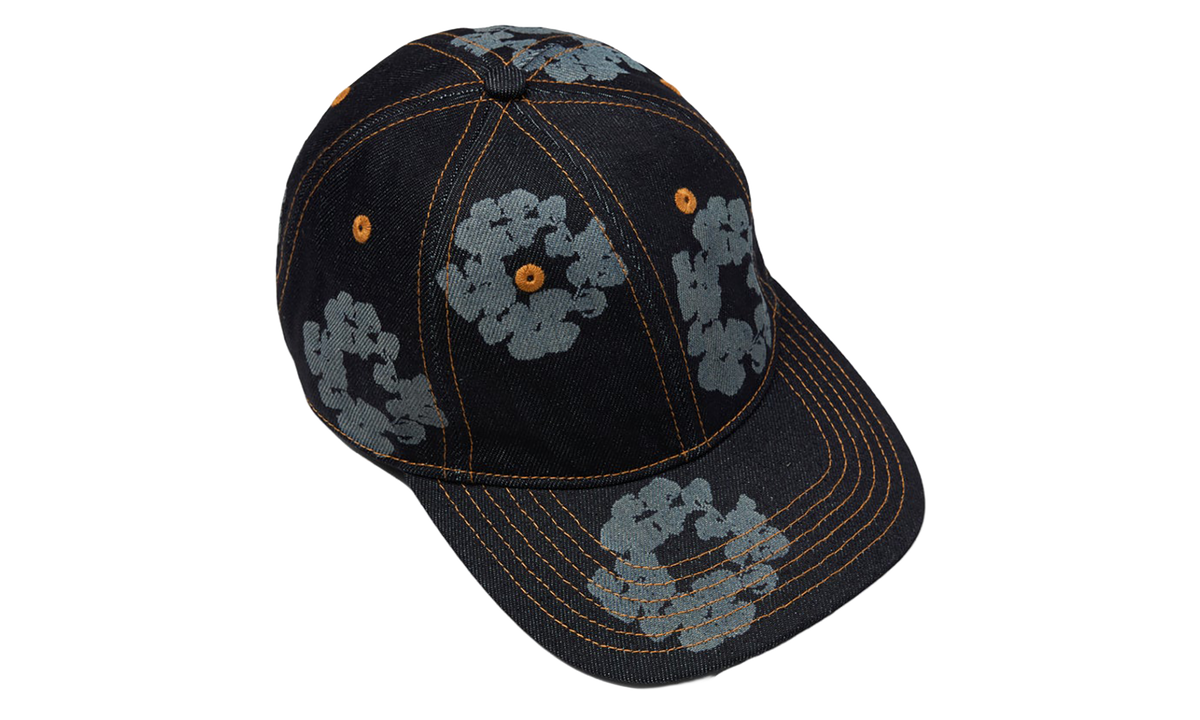 Mono Cotton Wreath Raw Denim Cap "Indigo Wash" DT905