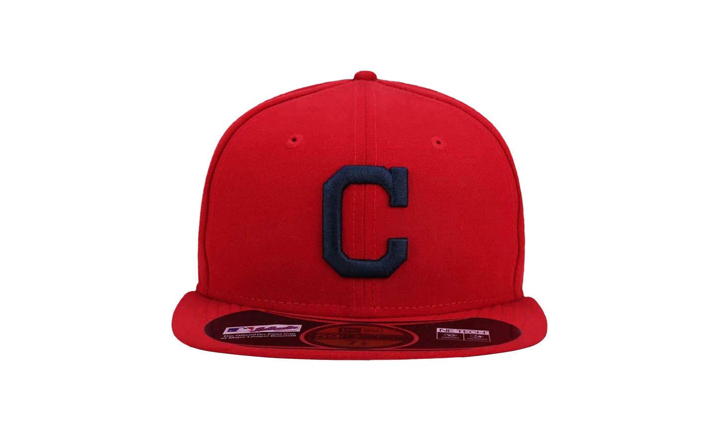 59FIFTY Cleveland Indians On-Field Fitted Hat "Red" NE934
