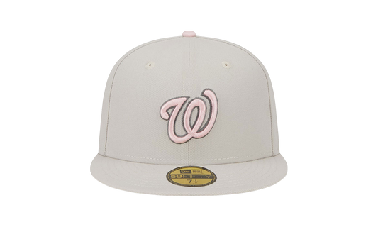 59FIFTY Washington Nationals Mother’s Day On-Field Fitted Hat "Khaki / Pink - Under Brim" NE904