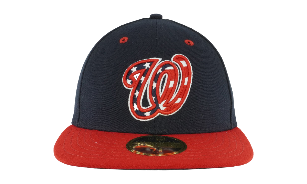 59FIFTY Washington Nationals Low Profile Authentic Fitted Hat "Navy / Black - Brim" NE975