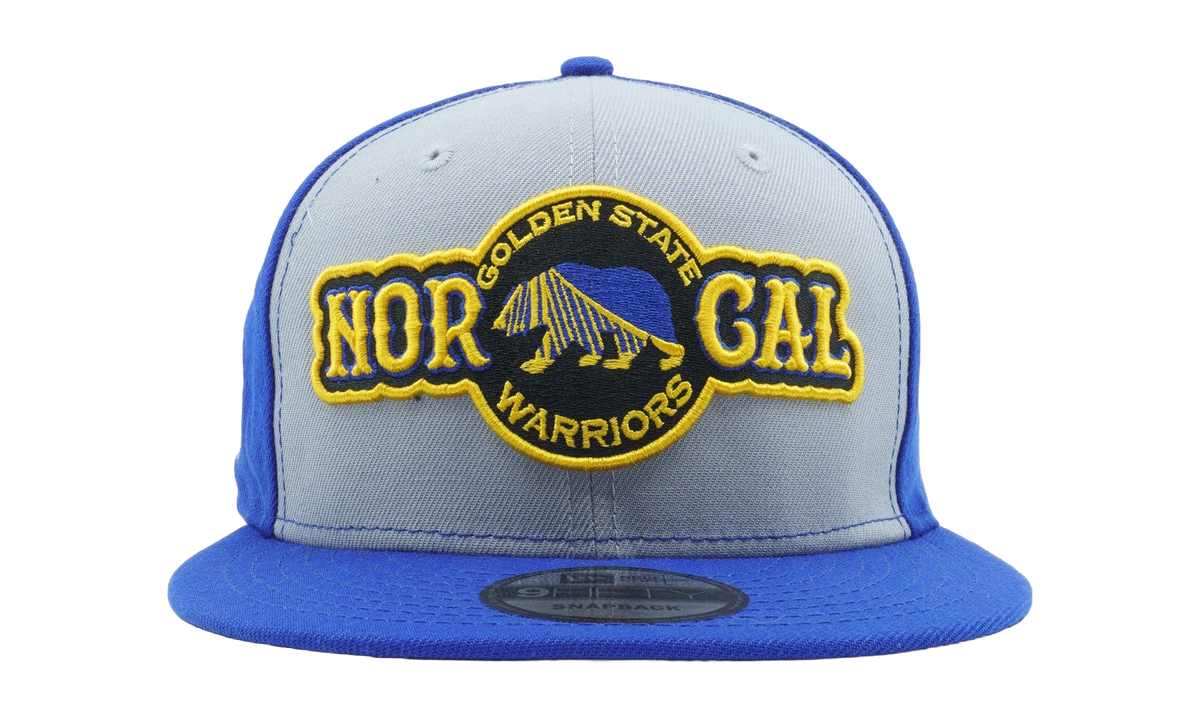 9FIFTY Golden State Warriors Norcal Snapback Hat "Gray and Blue / Blue - Brim" NE1001