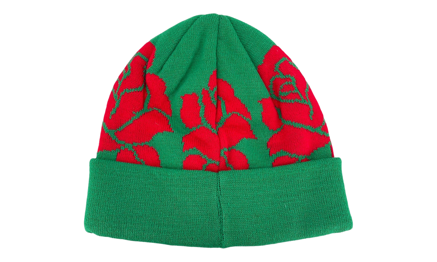 Rose Knit Beanie "FW22 - Green" SU27124