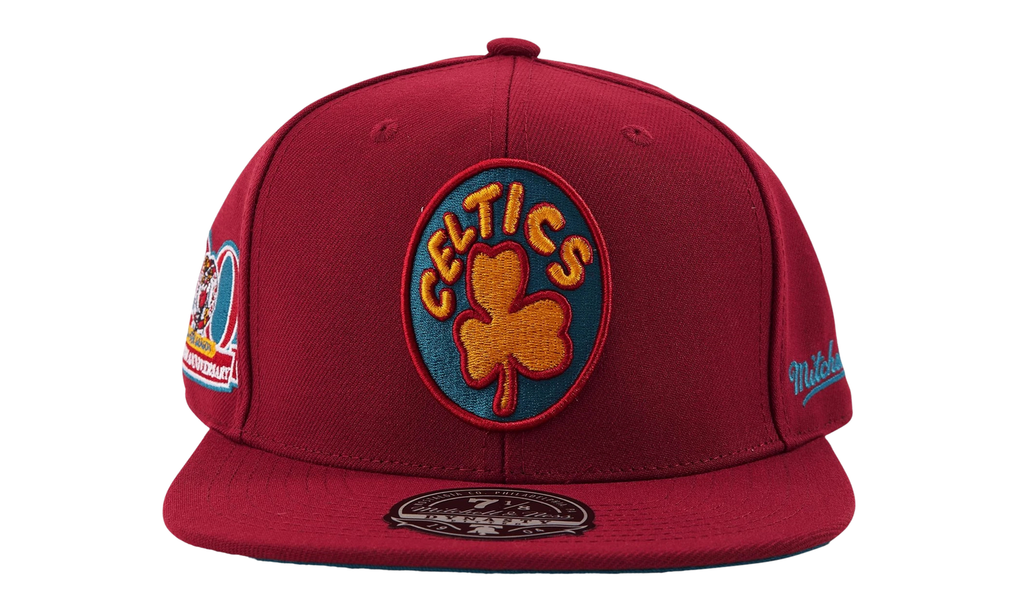 NBA Hardwood Classics Fitted Cap "Boston Celtics - Cardinal" 6HSFSH21251 BCECARD