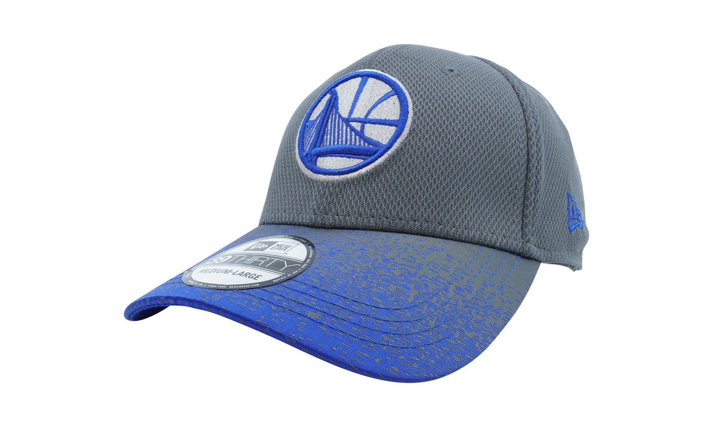 39THIRTY Golden State Warriors Visor Blur Fitted Hat "Grey / Blue Gradient - Visor" NE1153
