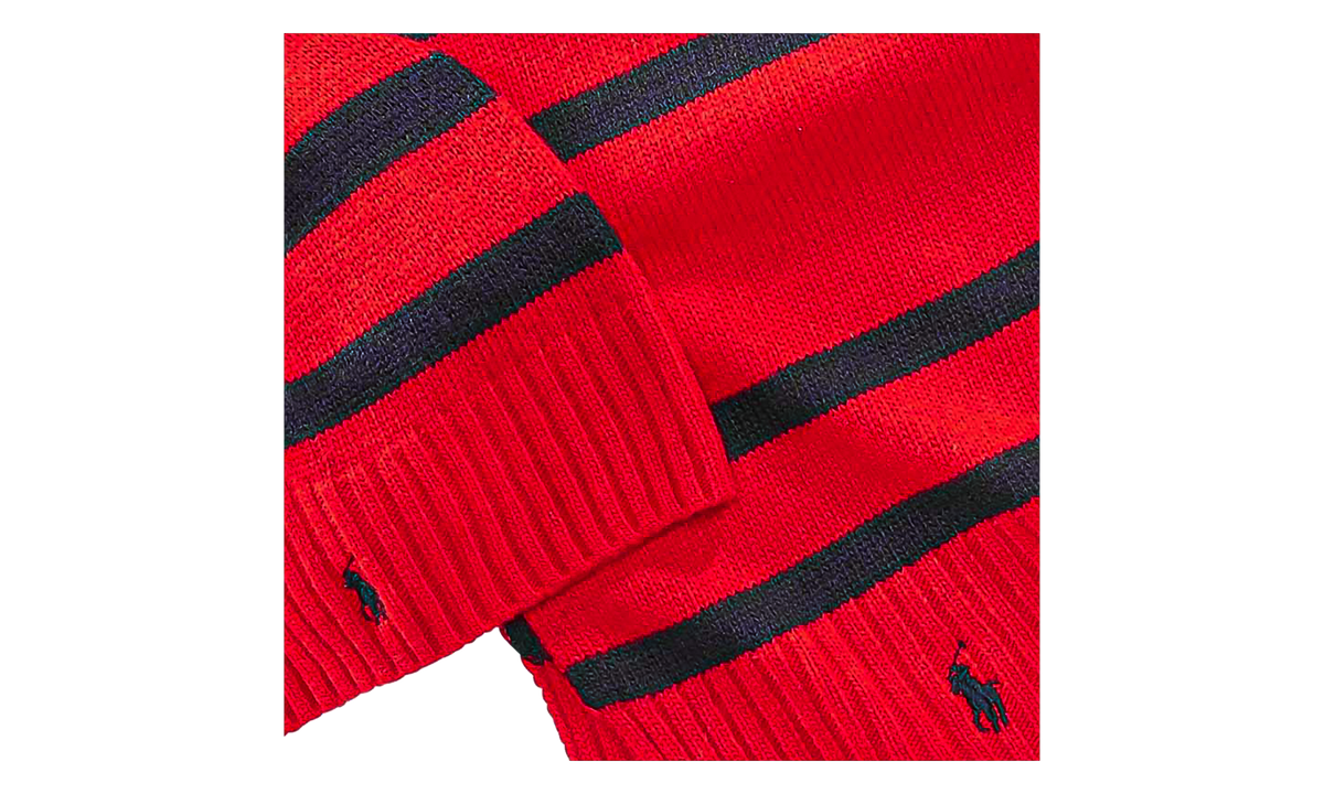 Rugby Stripe Hat And Scarf (Gift Set) "Red / Navy" PC0450 620