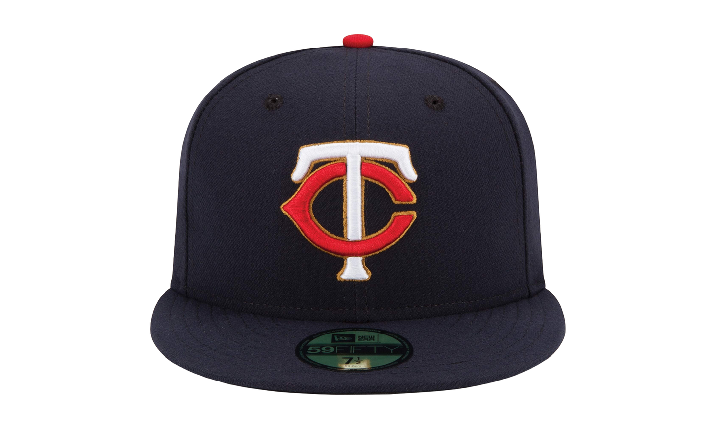 59FIFTY Minnesota Twins AC Perf Fitted Hat "Navy / Black - Brim / Red - Top Button" NE971