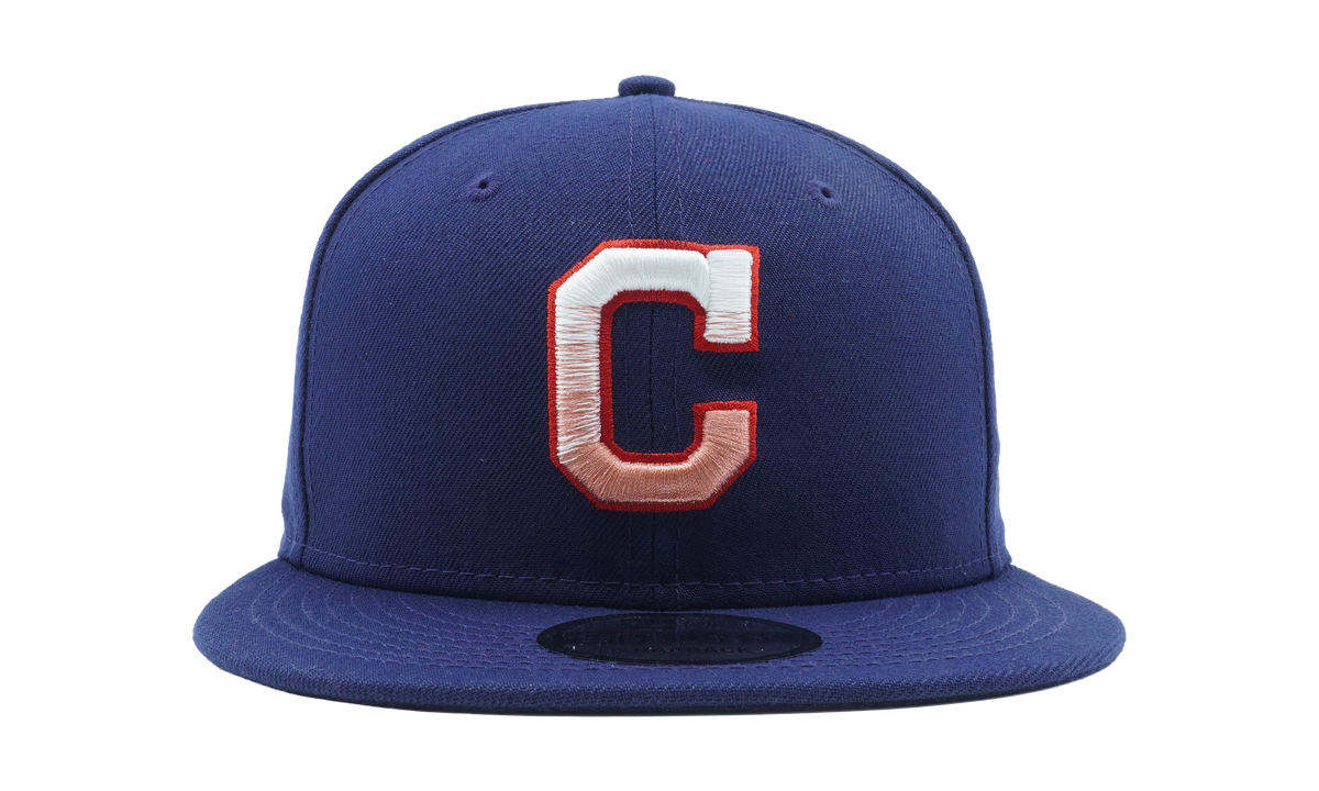 9FIFTY Cleveland Indians Fade Snapback Hat "Navy" NE761