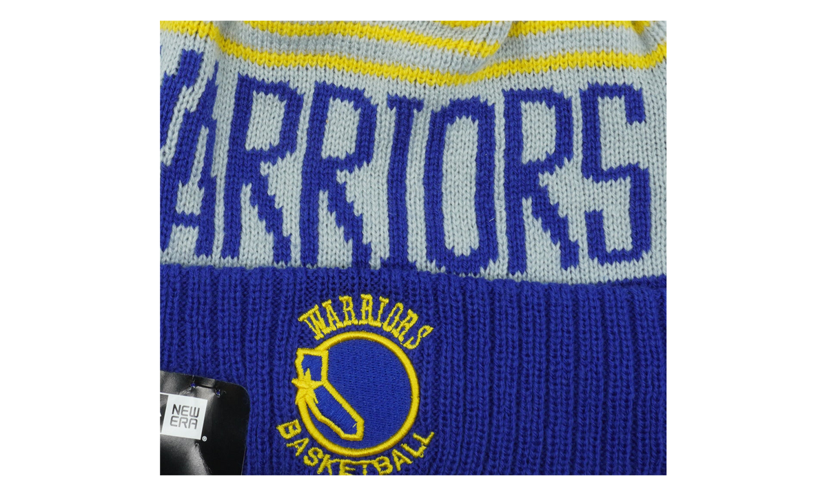 Golden State Warriors Team Pride Pom Beanie "Blue / Grey / Yellow / Blue - Pom" NE681