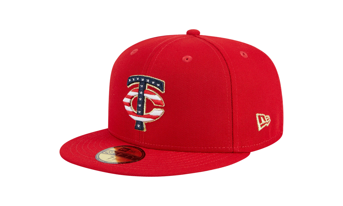 59FIFTY Minnesota Twins Fourth Of July Fitted Hat "Red / Grey - Under Brim" NE910