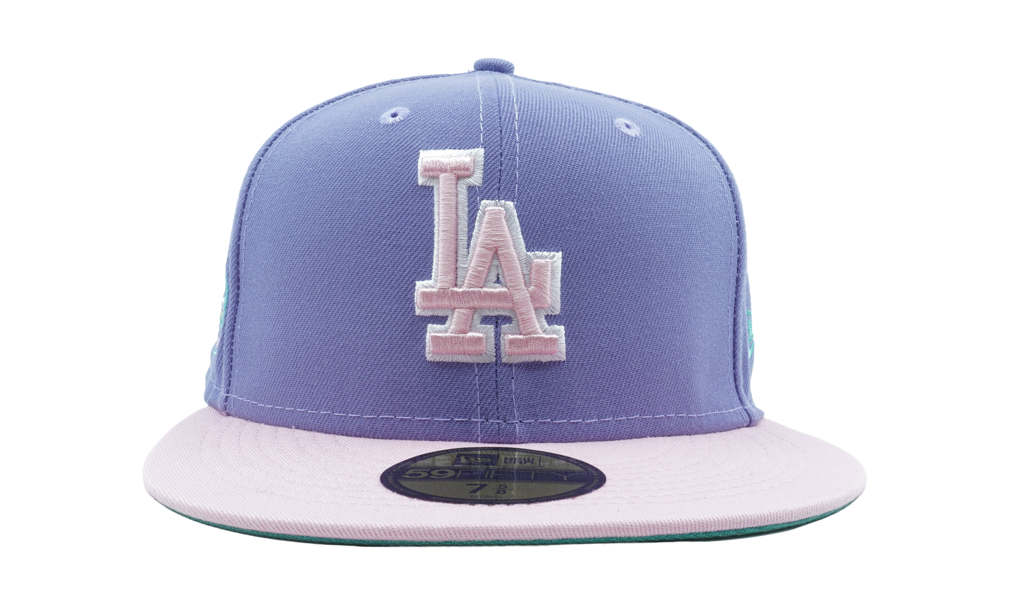 59FIFTY Los Angeles Dodgers 50th Anniversary Fitted Hat "Lavender / Pink / Green - Under Brim" NE1088