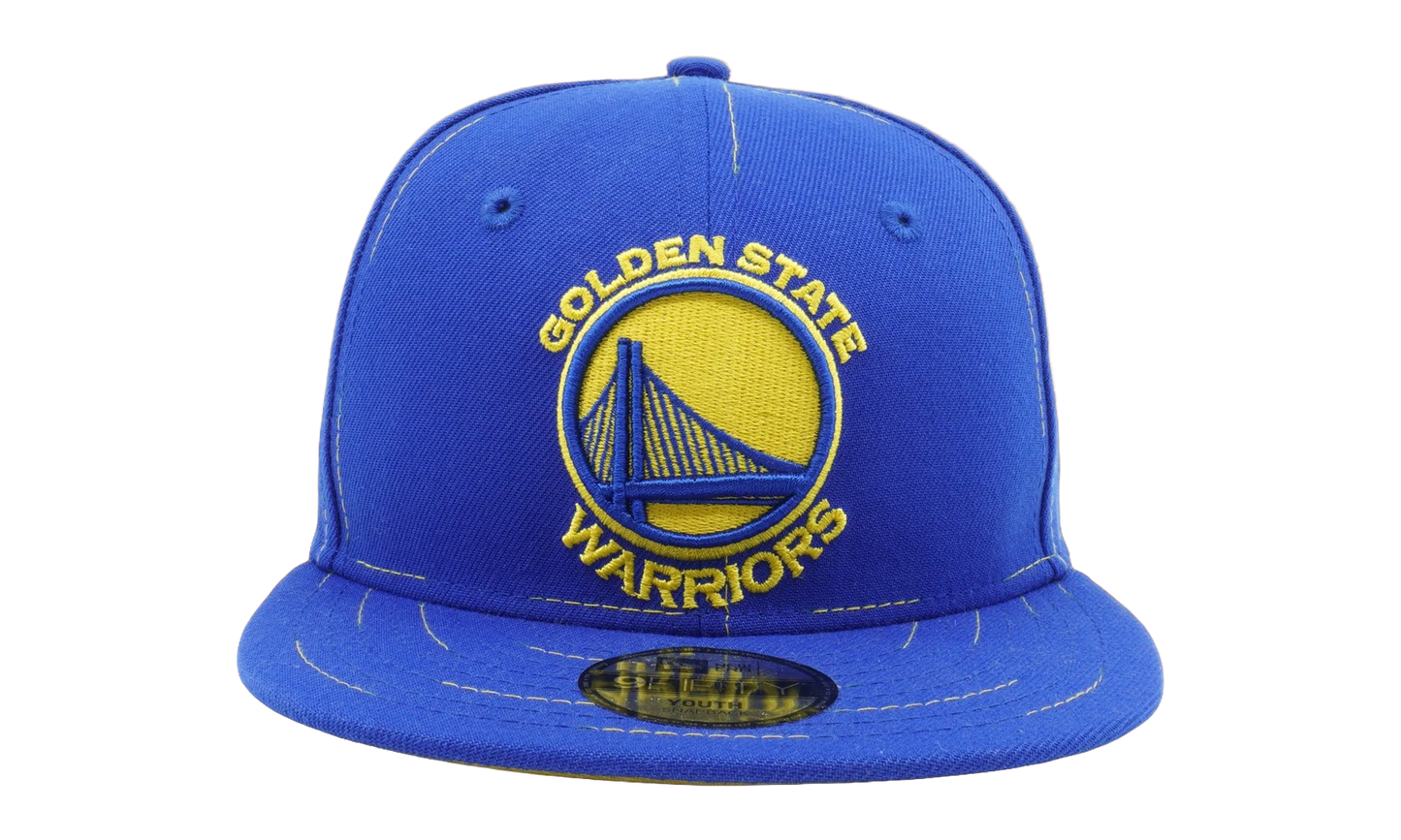 9FIFTY Golden State Warriors NBA Savvy Stitch Snapback Hat Youth "Blue" NE1179