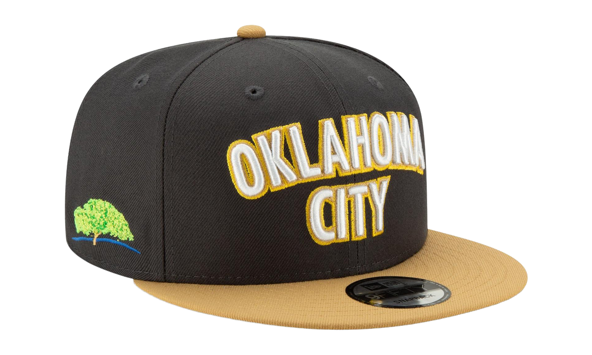 9FIFTY Oklahoma City Thunder City Series Snapback Hat "Black / Gold - Brim" NE564