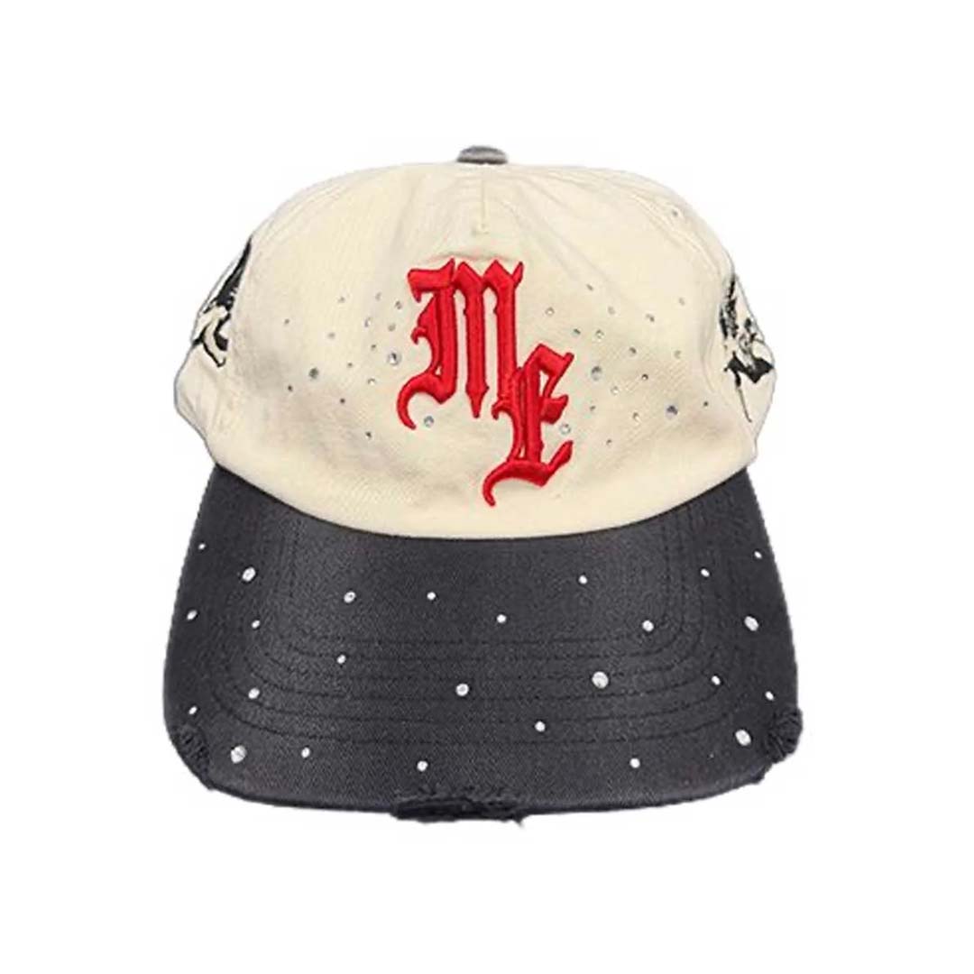 Mixed Emotions ME Hat Tan Black Red