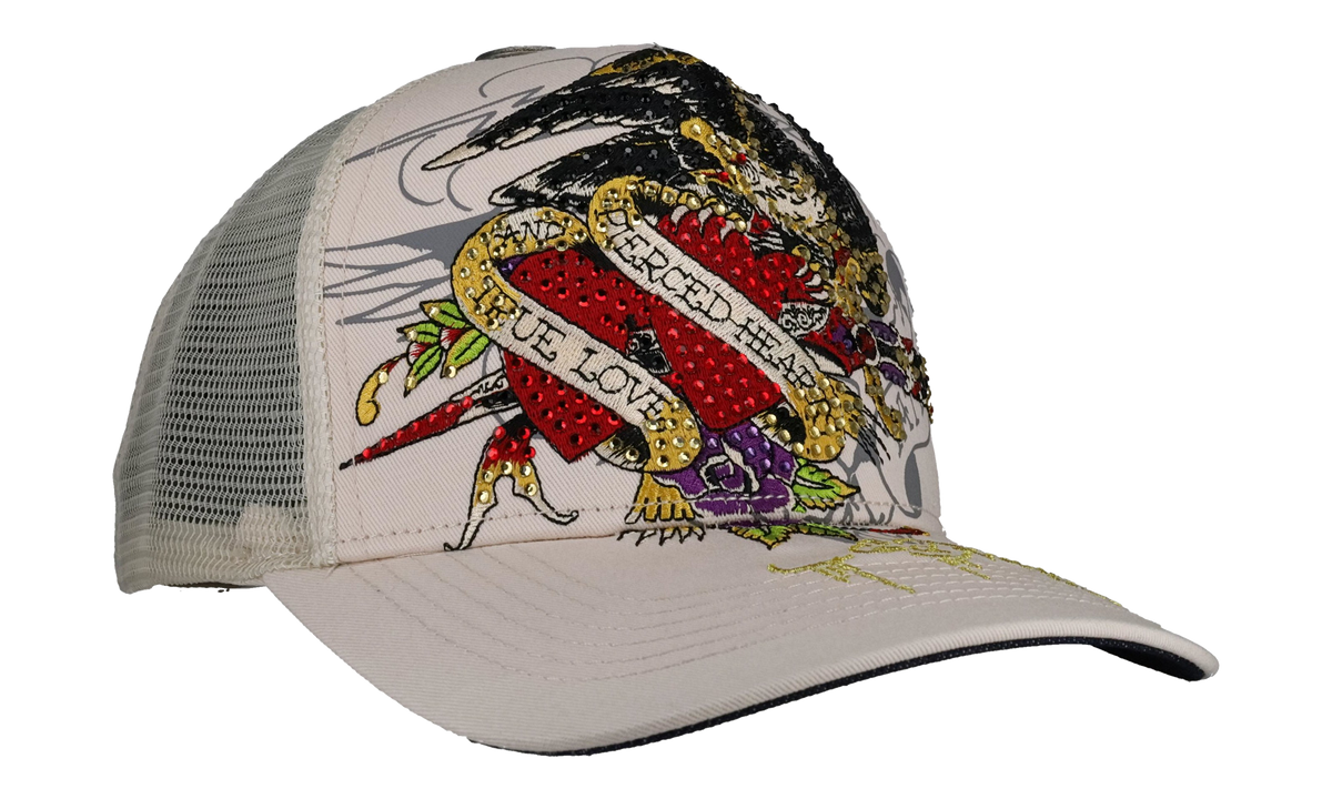 Rhinestone Pierced Eagle Hat "Ivory" EHH0001 37RS