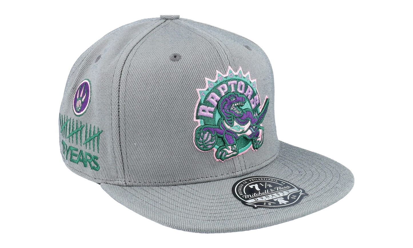 NBA Hardwood Classics From Dusk Fitted Cap "Toronto Raptors - Dark Grey" 6HSFSH21422 TRADKGY