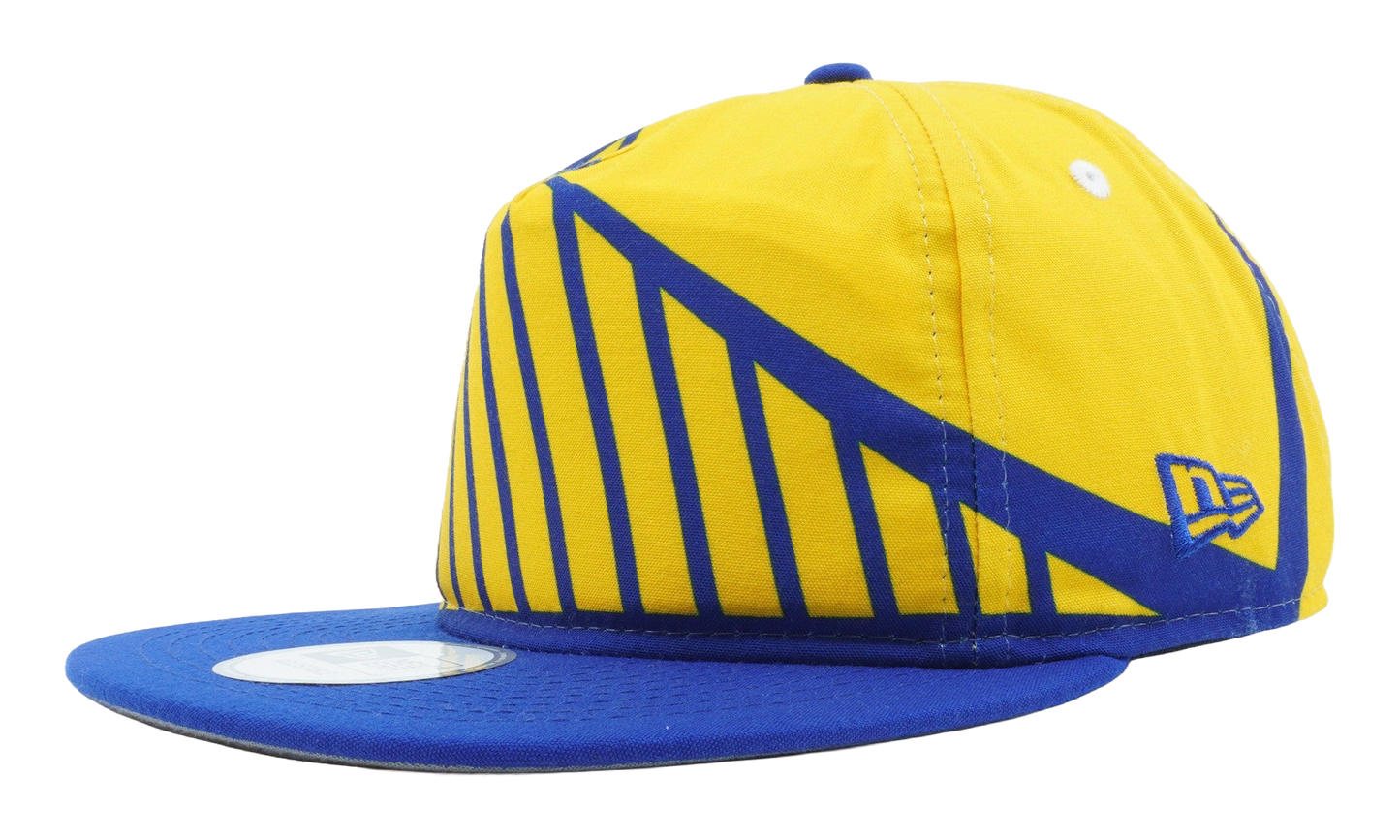 9FIFTY Golden State Warriors Street Flow Snapback Hat "Yellow and White / Blue - Brim" NE558
