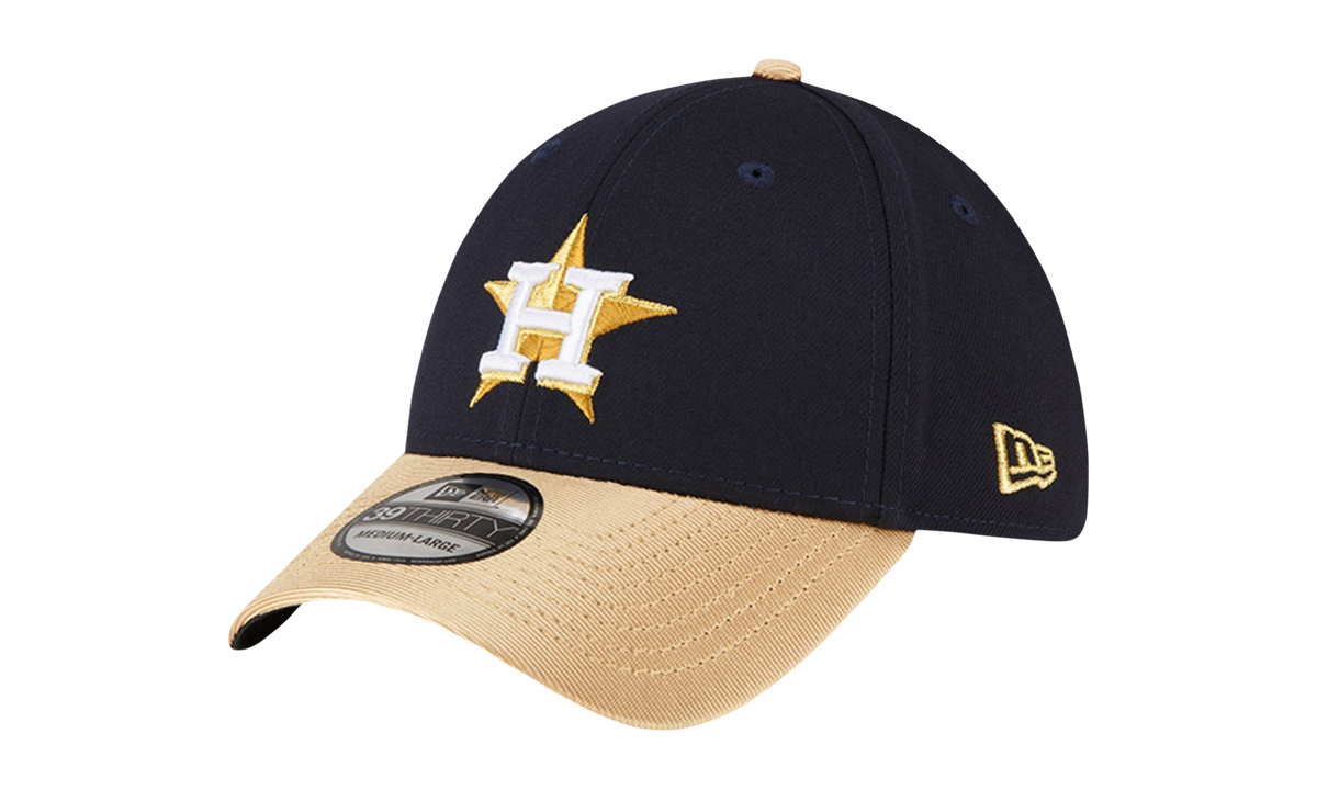 39THIRTY Houston Astros Gold Collection Flex Fit Hat "Black and Gold / Black - Under Brim" NE922