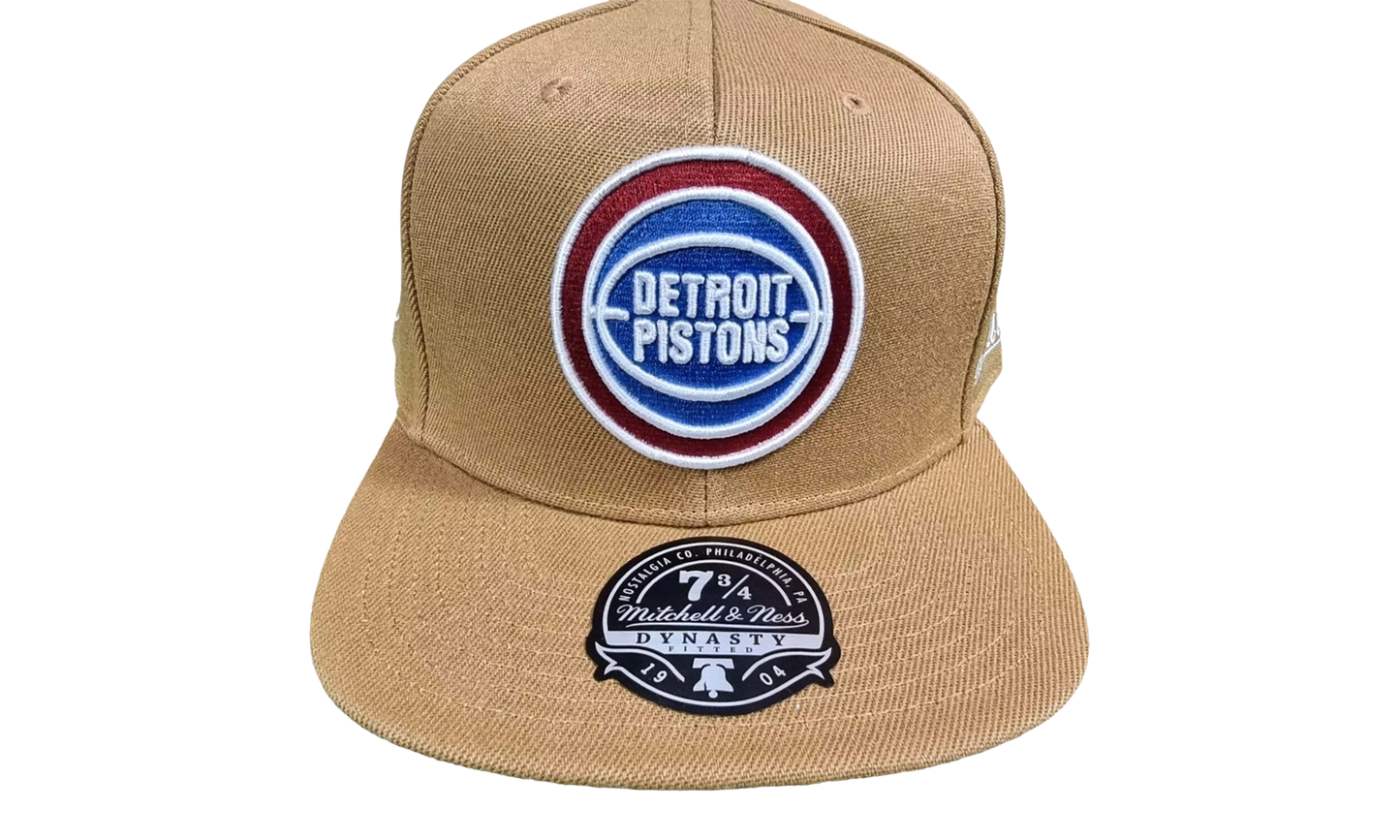 NBA Hardwood Classics Fitted Cap "Detroit Pistons - Tan" 6HSFSH21246 DPITAN1
