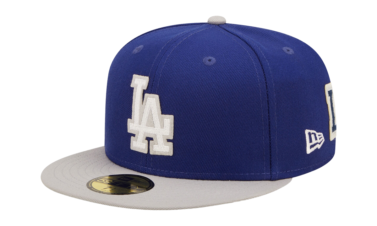 59FIFTY Los Angeles Dodgers 2020 World Series Letterman Fitted Hat "Blue / White" NE849
