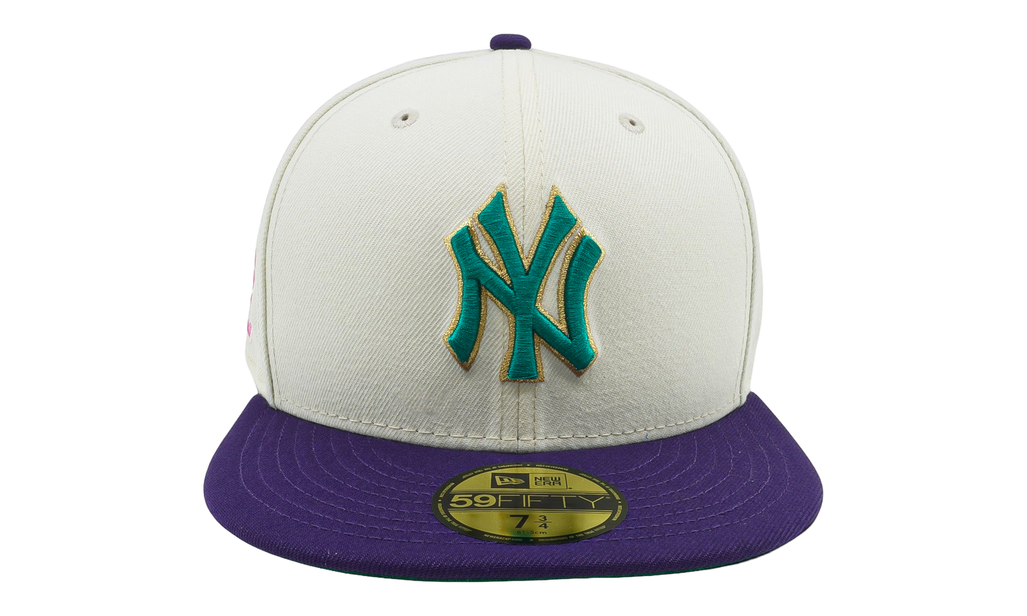 59FIFTY New Era x Eric Emanuel New York Yankees Fitted Hat "Cream/ Purple" NE1186