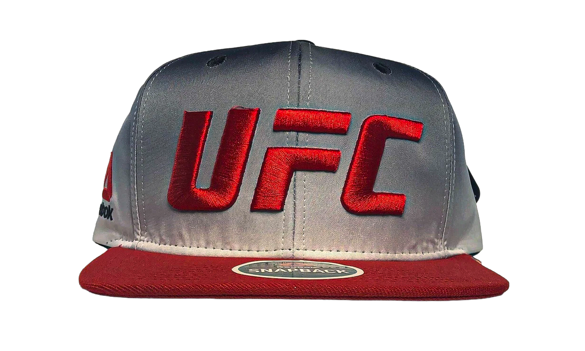 UFC Sublimated Flat Brim Snapback Hat "Grey / Red" VT47Z RED UUFC